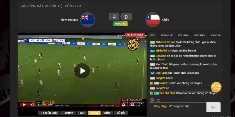 Chat trực tiếp, tương tác cực vui